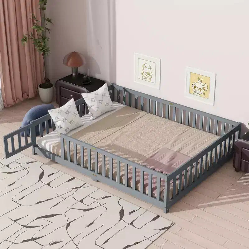MAYEERTY Letto Matrimoniale Imbottito in Lino con Supporto Lombare e Design Silenzioso