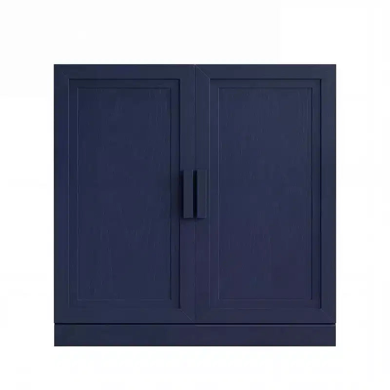 Armadietto contenitore a 2 ante, autoportante, blu scuro/verde scuro con ripiani regolabili