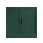 Armadietto contenitore a 2 ante, autoportante, blu scuro/verde scuro con ripiani regolabili