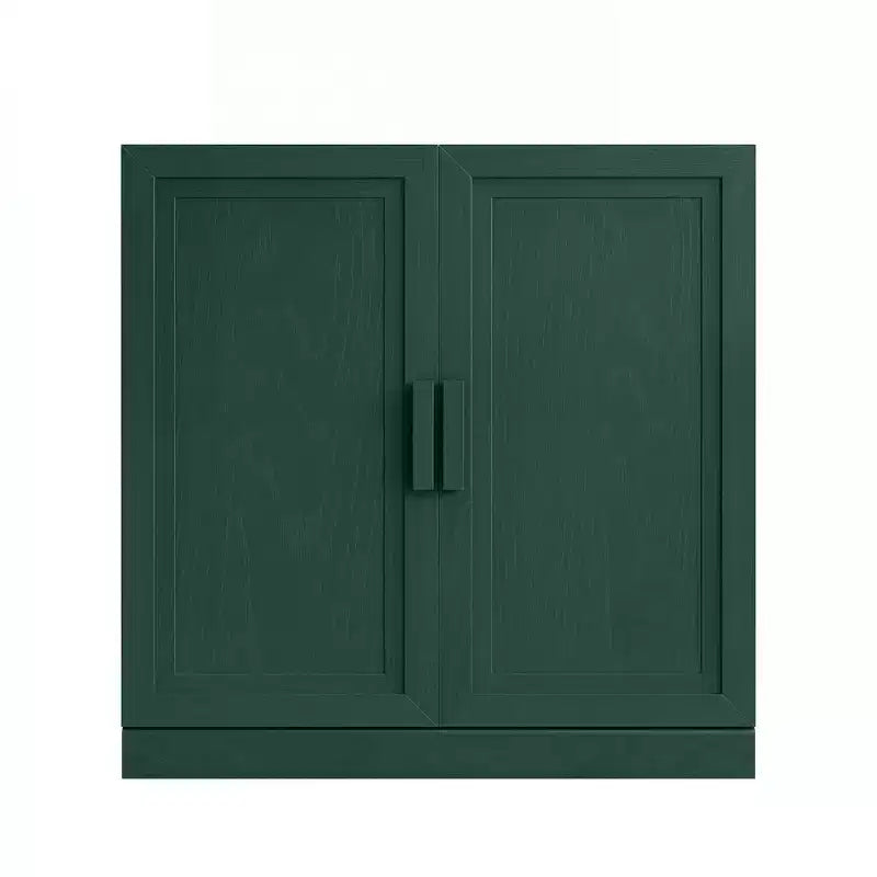 Armadietto contenitore a 2 ante, autoportante, blu scuro/verde scuro con ripiani regolabili
