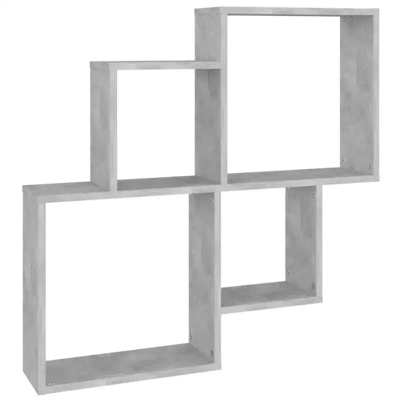 vidaXL Wall Cube Shelf Concrete Grey Engineered Wood Medium