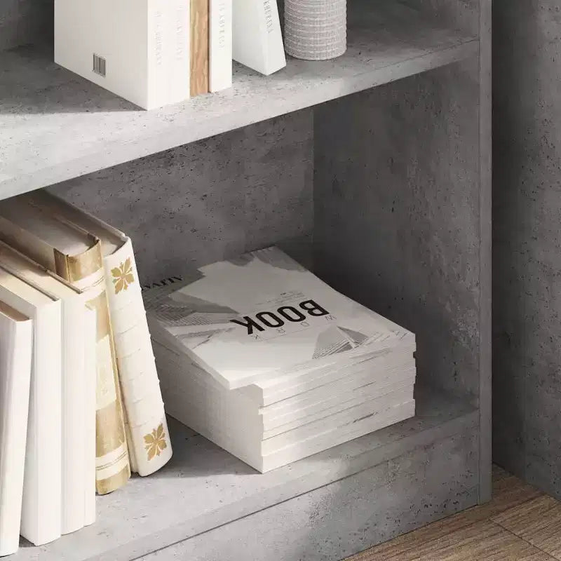 vidaXL Libreria Grigio Cemento in Legno Ingegnerizzato, Libreria Compatta