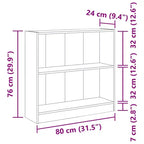 vidaXL Libreria Grigio Cemento in Legno Ingegnerizzato, Libreria Compatta