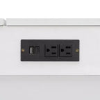 Luxystar Armadio Letto a Scomparsa Moderno Queen con Cassetti, Blocco di Sicurezza e Presa Elettrica