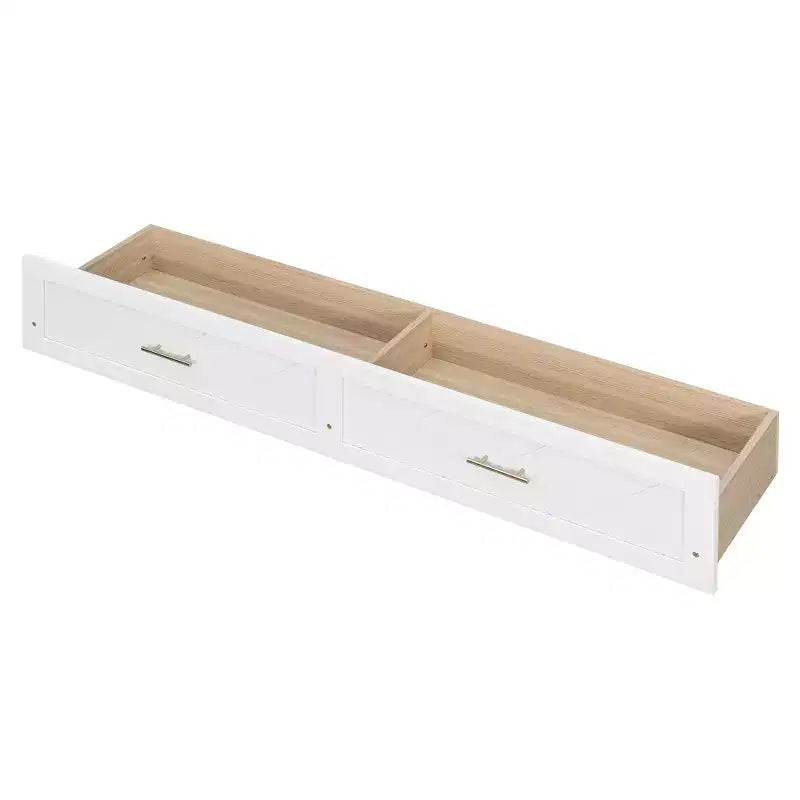 Luxystar Armadio Letto a Scomparsa Moderno Queen con Cassetti, Blocco di Sicurezza e Presa Elettrica