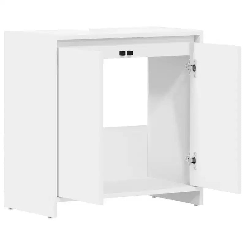 vidaXL Mobiletto bagno bianco Legno multistrato Mobiletto bagno medio