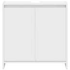 vidaXL Mobiletto bagno bianco Legno multistrato Mobiletto bagno medio