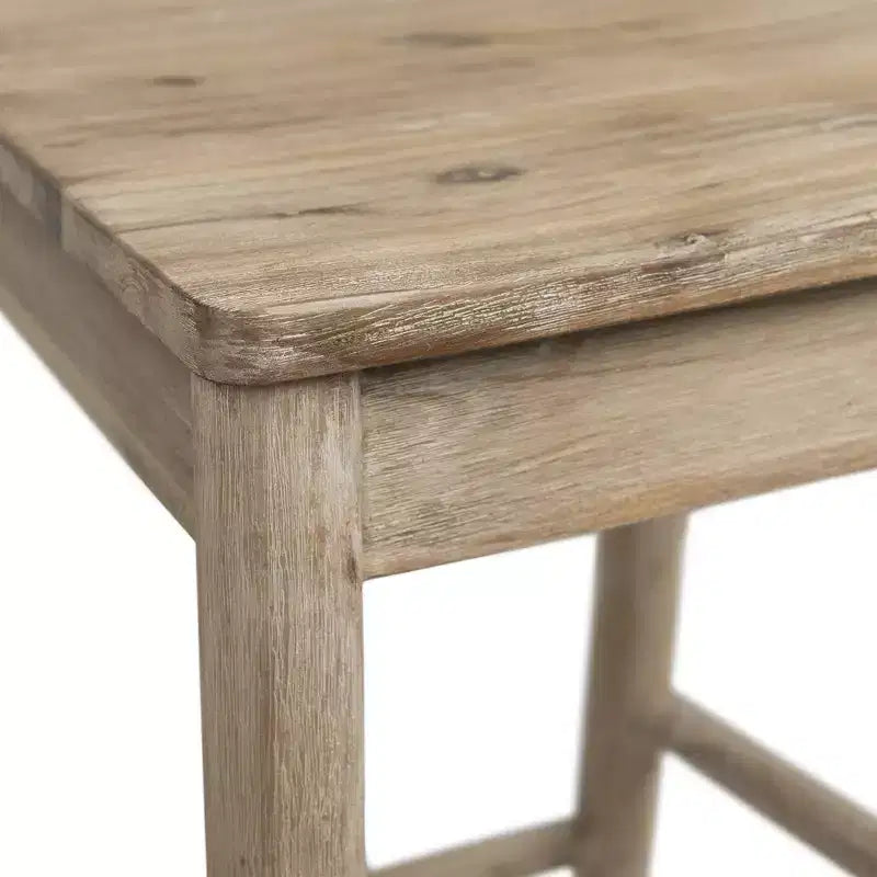 Picket House Furnishings 1pc Keaton Counter Height Barstool Beach: Mid-Century Modern, Acacia Frame, X-Back Design