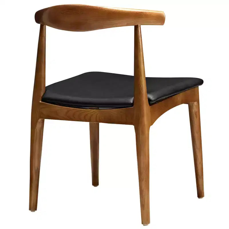 Sedia da pranzo Tracy nera - Modway: design di metà secolo, struttura in legno, rivestimento in vinile, nessun assemblaggio richiesto