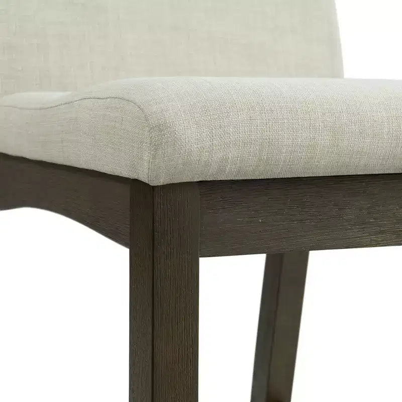 Simms Counter Height Side Chair Set Walnut - Picket House Furnishings: Upholstered, Modern Design, Fixed Height