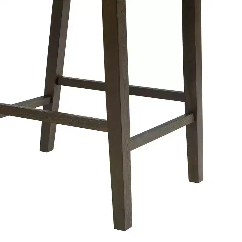 Simms Counter Height Side Chair Set Walnut - Picket House Furnishings: Upholstered, Modern Design, Fixed Height