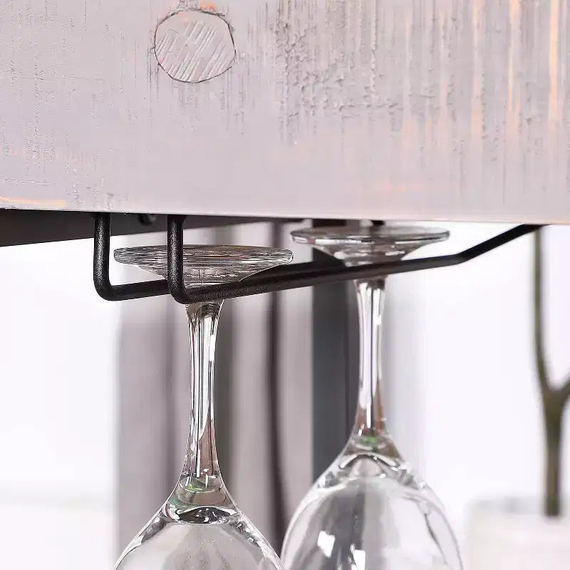 Ventner 2 Shelf Serving Cart Antique Gray - HOMES: Inside + Out: Rustic Wine & Drink Cart with Locking Wheels