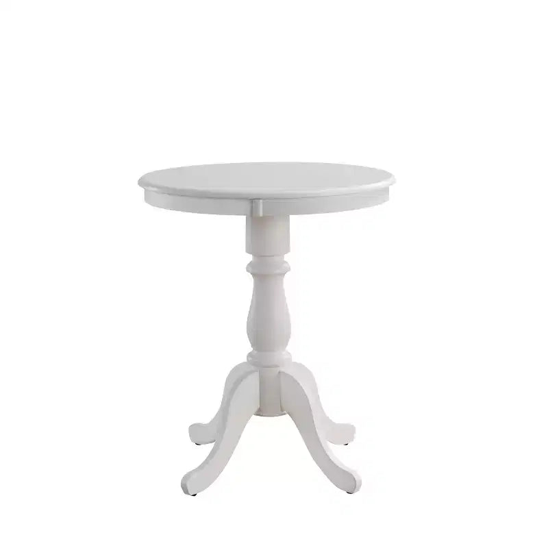 Carolina Living 30" Salem Round Pedestal Bar Table White