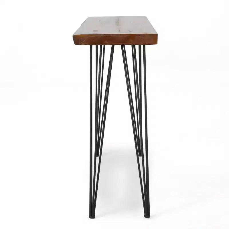 Christopher Knight Home Chana Industrial Live Edge Rectangular Bar Table Natural: Pub Style, High Dining