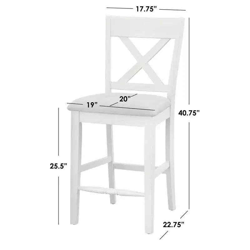 Lifestorey 3pc Montreal Counter Height Dining Set White