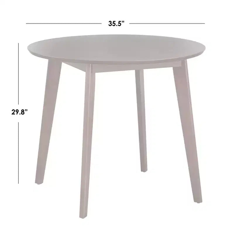 Buylateral Tania Mid Century Modern 35.5" Round Dining Table Walnut