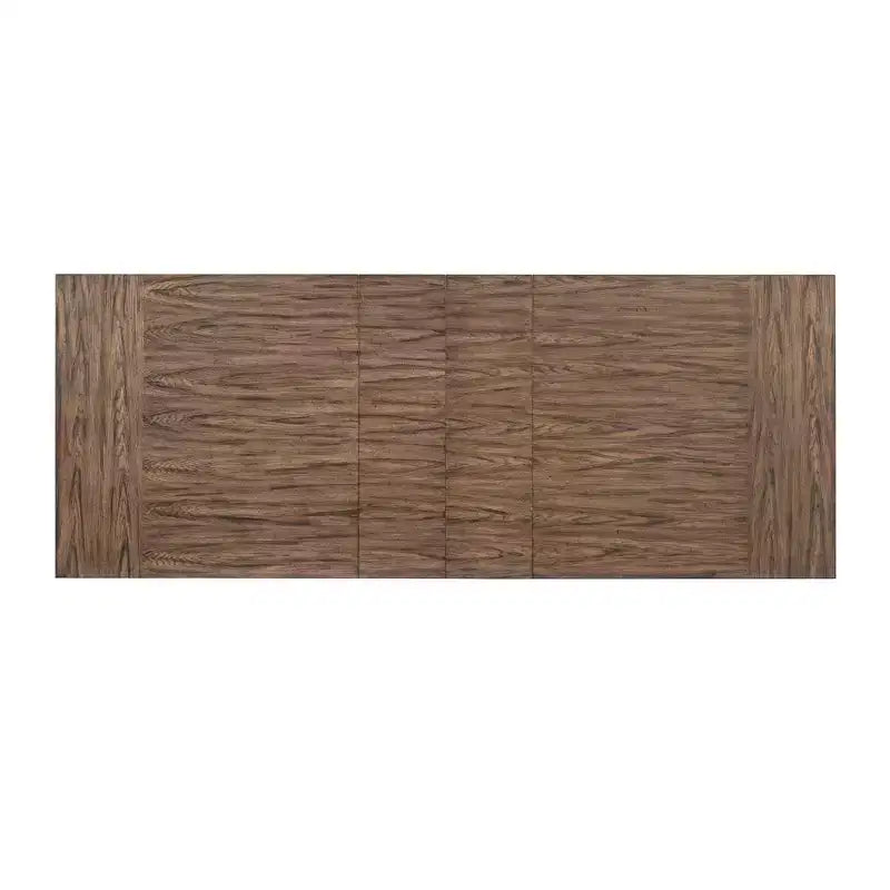 Picket House Furnishings Hayward Rectangle Standard Height Extendable Dining Table Walnut: Modern Double Pedestal, Seats 6