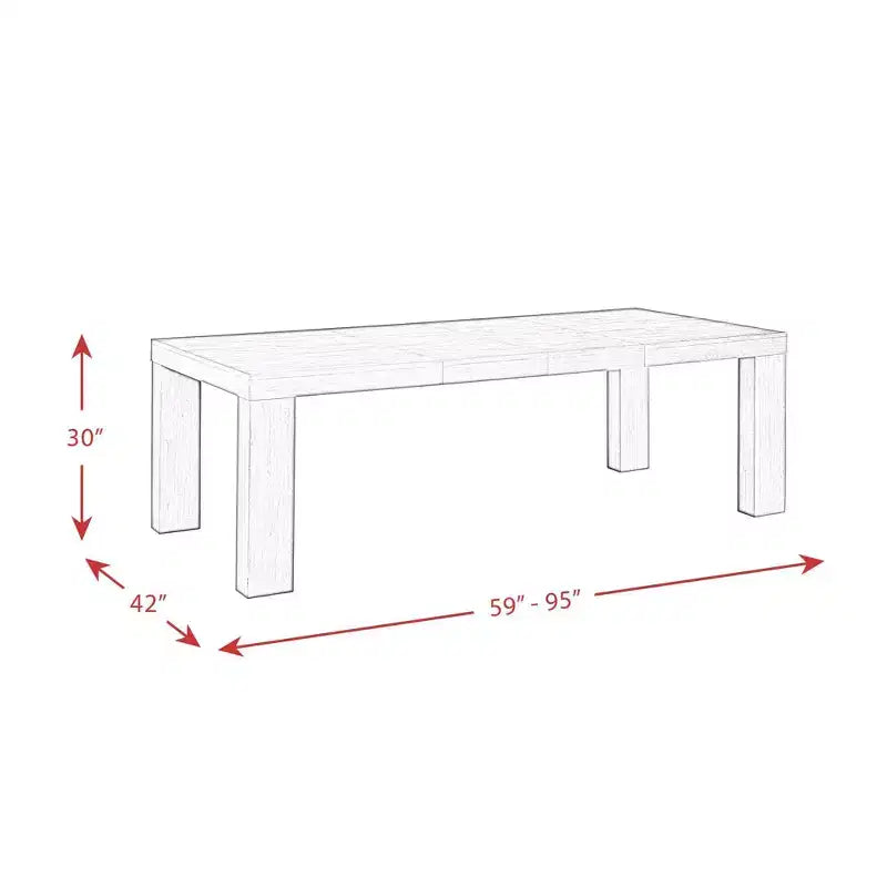 Jasper Extendable Dining Table Black - Picket House Furnishings: Modern Style, Removable Leaf, Seats 4