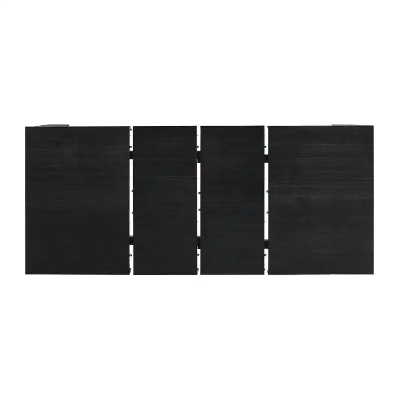Jasper Extendable Dining Table Black - Picket House Furnishings: Modern Style, Removable Leaf, Seats 4