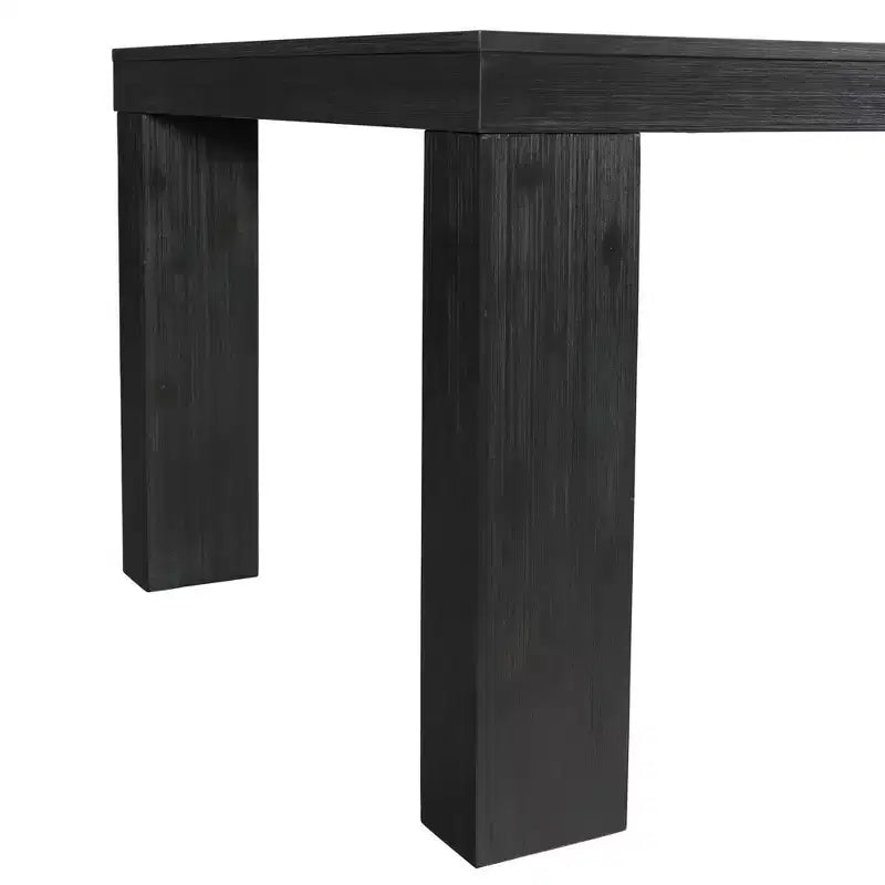 Jasper Extendable Dining Table Black - Picket House Furnishings: Modern Style, Removable Leaf, Seats 4