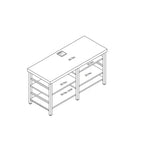 Mobile TV con Contenitore Regolabile per TV fino a 50", Finitura Effetto Legno Nero - Room Essentials™