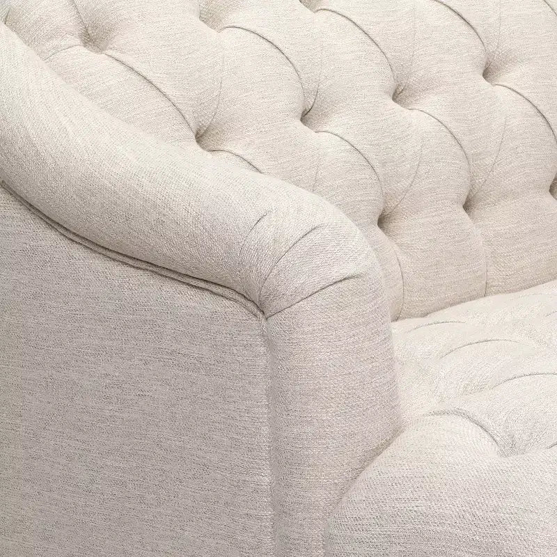 Christopher Knight Home Adelia Contemporary Tufted Sofa Beige: Modern Upholstered, 3-Seater, Wood Frame