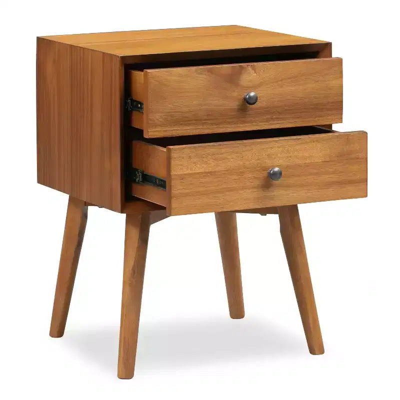 Edgemod Dorsey Mid-Century Nightstand Light Brown