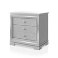 Tenaya 2 Drawer Nightstand with Hidden Drawer and USB Ports Silver - HOMES: Inside + Out