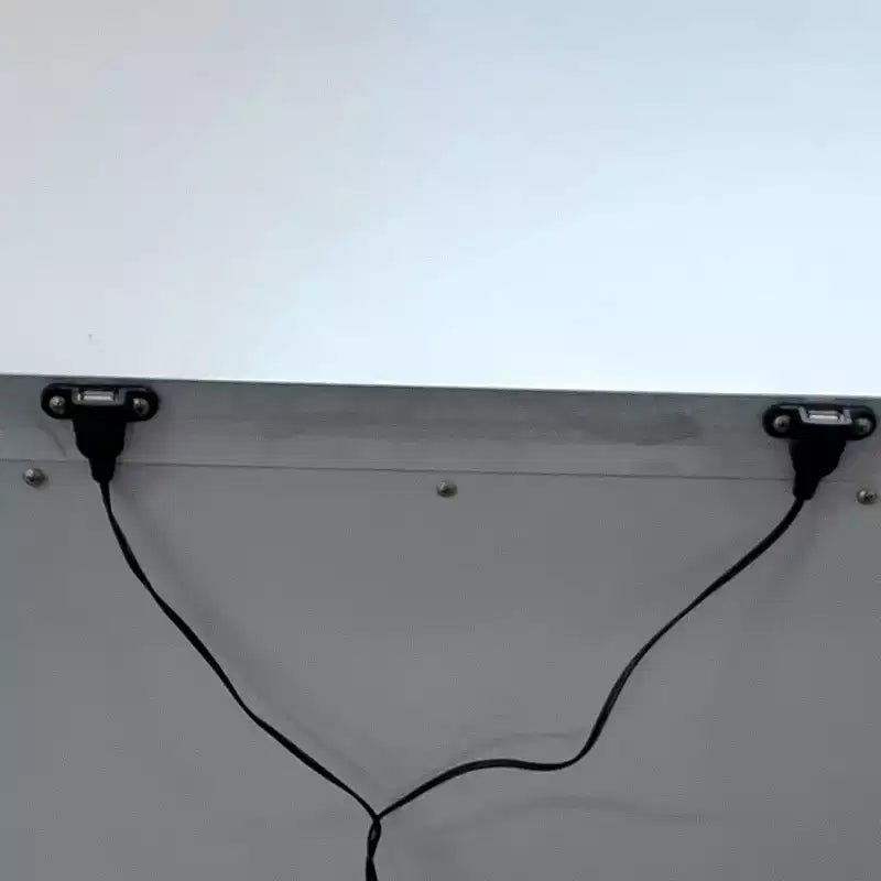 Comodino a 2 cassetti Tenaya con cassetto nascosto e porte USB Argento - HOMES: Inside + Out