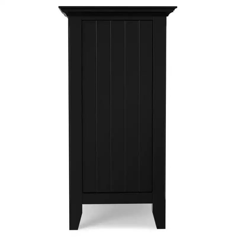 Normandy Solid Wood Wide Rustic TV Stand for TVs up to 53" Black - WyndenHall: Media Storage, Adjustable Shelves