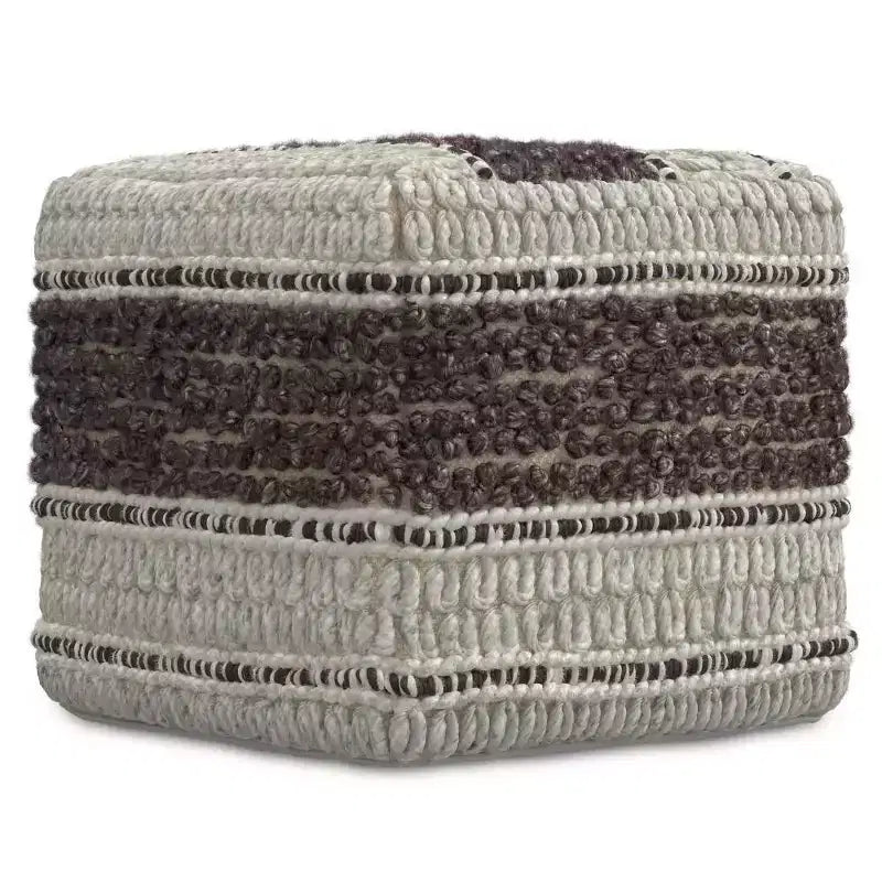 Pouf quadrato Heyfield fucsia/naturale - WyndenHall