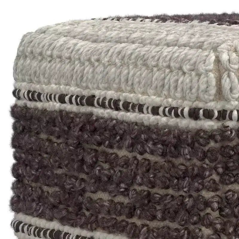 Pouf quadrato Heyfield fucsia/naturale - WyndenHall