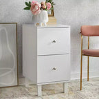 Classificatore Buylateral Foster a 2 cassetti bianco: Stoccaggio verticale moderno, MDF e legno composito, 76,2 cm H x 53,34 cm L