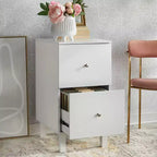 Classificatore Buylateral Foster a 2 cassetti bianco: Stoccaggio verticale moderno, MDF e legno composito, 76,2 cm H x 53,34 cm L