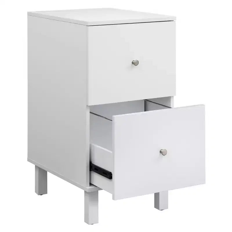 Classificatore Buylateral Foster a 2 cassetti bianco: Stoccaggio verticale moderno, MDF e legno composito, 76,2 cm H x 53,34 cm L