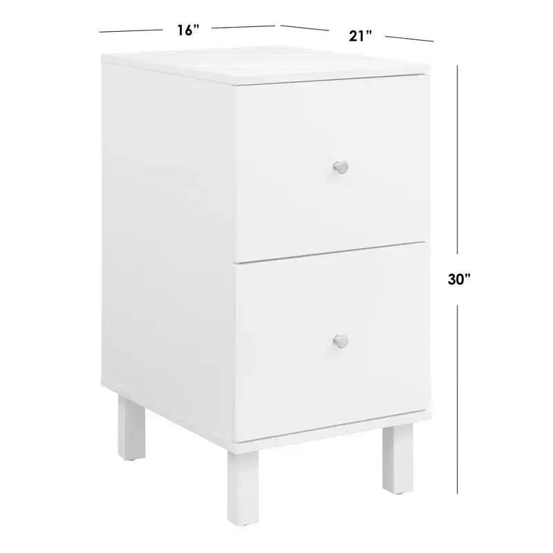 Classificatore Buylateral Foster a 2 cassetti bianco: Stoccaggio verticale moderno, MDF e legno composito, 76,2 cm H x 53,34 cm L