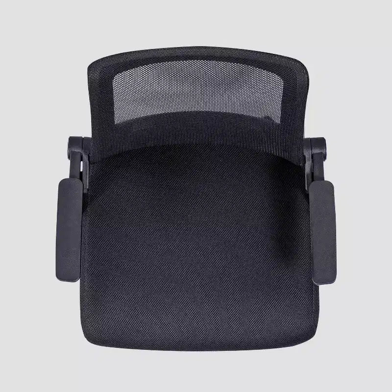 Sedia da ufficio ergonomica in rete nera - Techni Mobili: braccioli regolabili, struttura in metallo, sedia girevole da scrivania con ruote