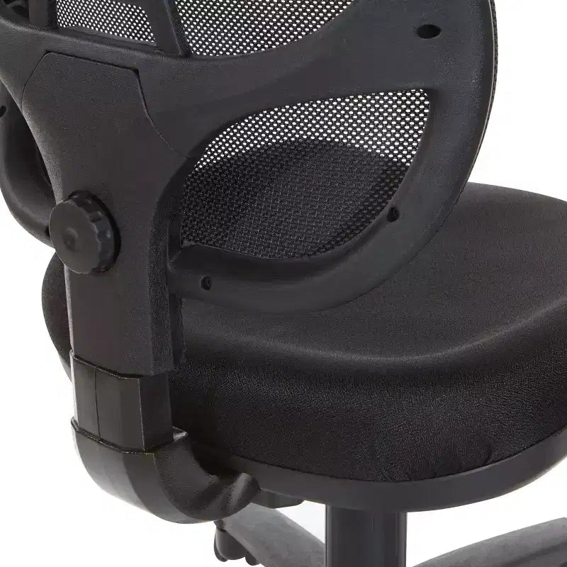 Mesh Screen Back Task Chair with Fabric Seat Black - OSP Home Furnishings: Ergonomic, Swivel, Adjustable Height