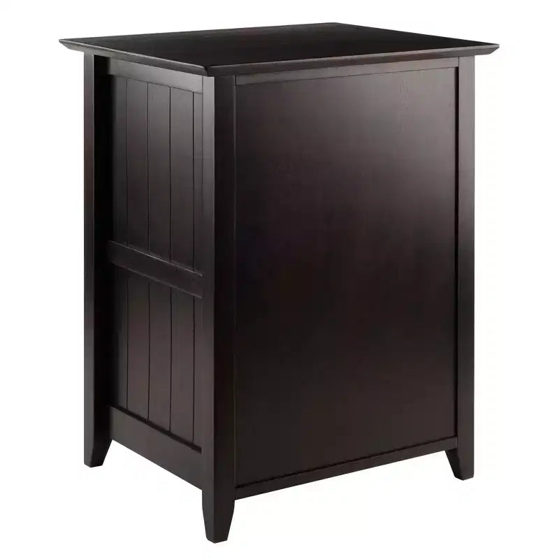 Burke File Cabinet Coffee Finish - Winsome: Solid Wood, Composite, 2 Drawers, Legal/Letter Size, Caster Base