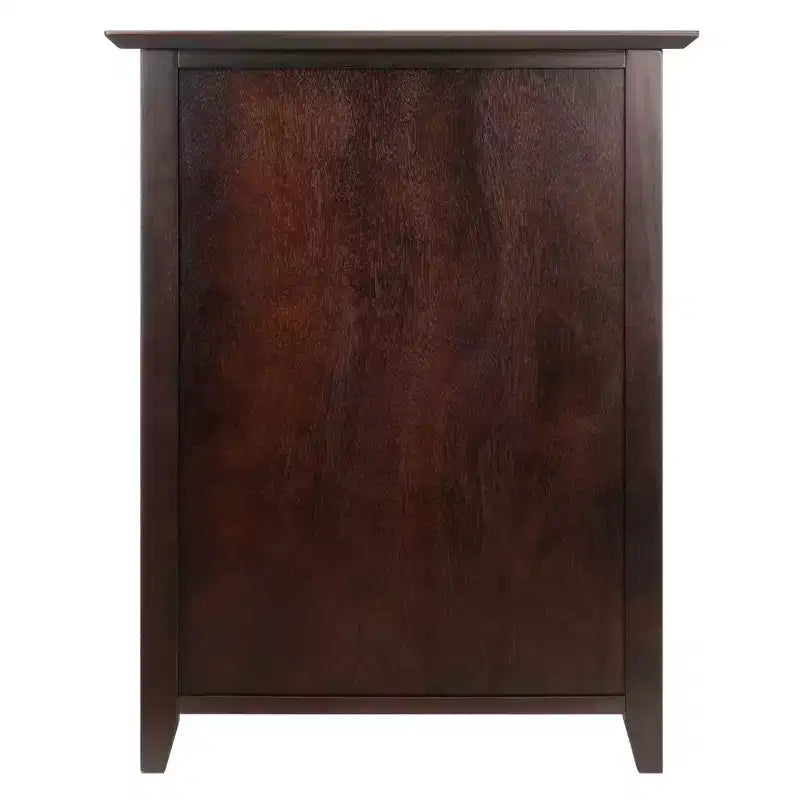 Burke File Cabinet Coffee Finish - Winsome: Solid Wood, Composite, 2 Drawers, Legal/Letter Size, Caster Base