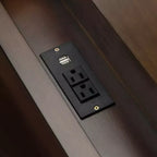 Scrivania Lisa da 60" marrone invecchiato naturale - WyndenHall: Design contemporaneo, porta USB, 3 cassetti, accessori in bronzo