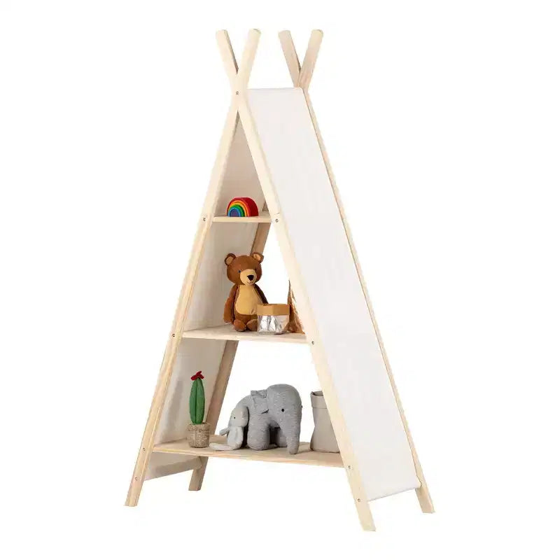 59.25" Sweedi Tent Shelving Unit Natural Cotton/Pine - South Shore