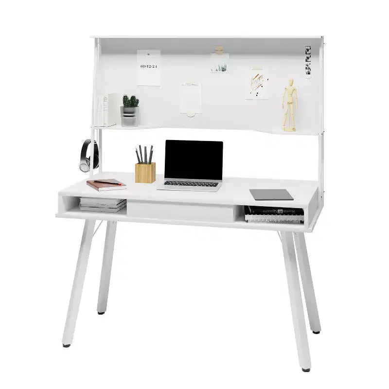 Computer Desk with Storage, Hutch & Magnetic Board - Techni Mobili