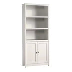 71" Cottage Road Library with Doors Soft White - Sauder