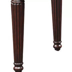 Tavolino quadrato in legno marrone con gambe tornite