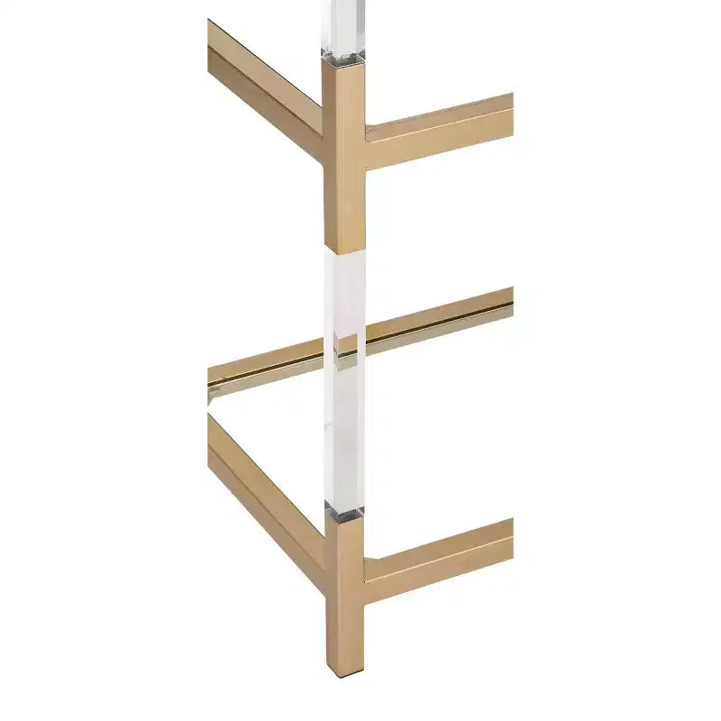 Metal and Acrylic Console Table Gold - Olivia & May