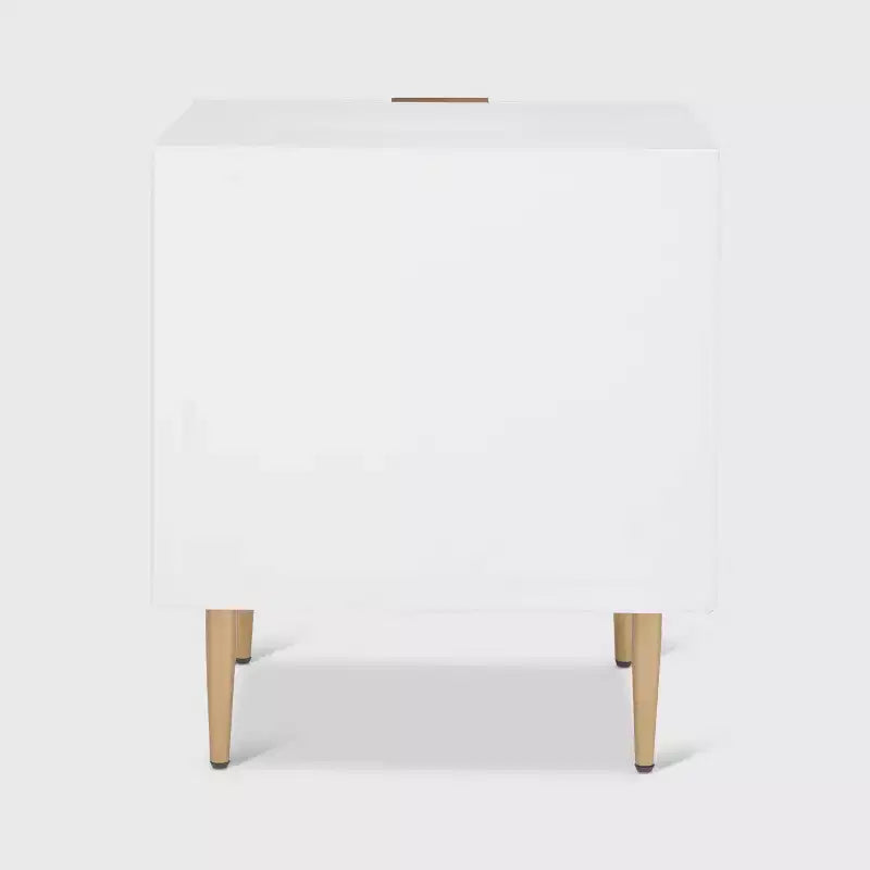 Jolie 2 Drawer Side Table White - Adore Decor