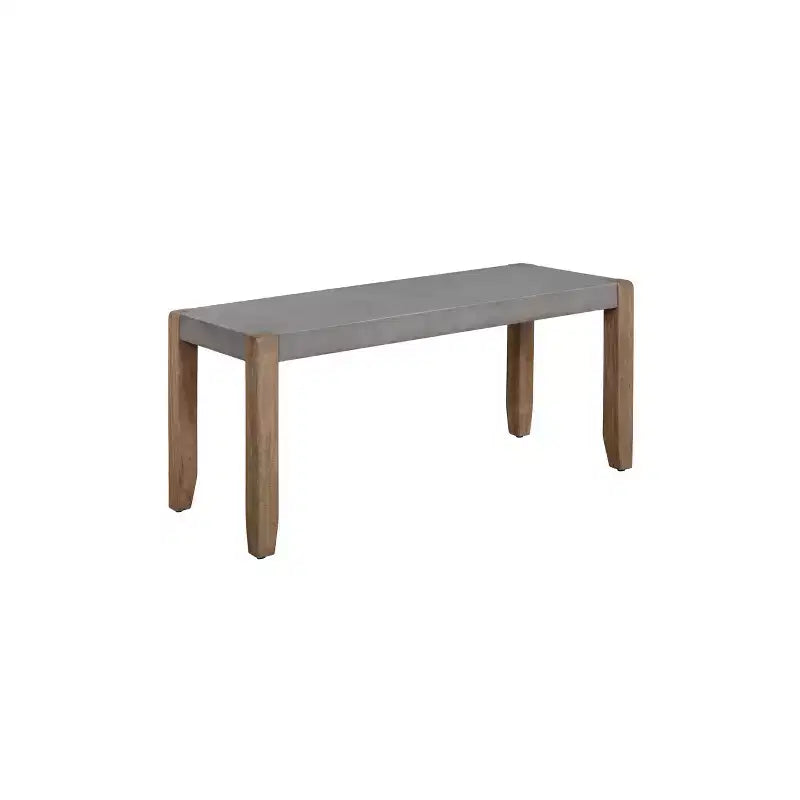 40" Davenport Coat Hook and Faux Concrete Bench Set Light Amber - Alaterre Furniture: Rustic Industrial, 5 Double Hooks