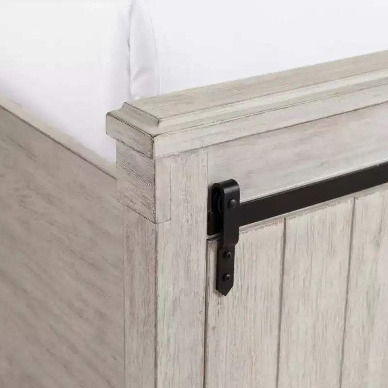 Queen Jack Platform Storage Bed White - Picket House Furnishings: Farmhouse Style with Headboard & Footboard Cabinets