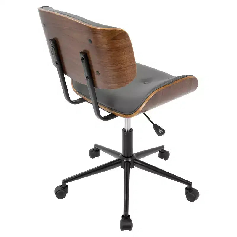 Sedia da ufficio Lombardi Mid-Century Modern con girello - LumiSource